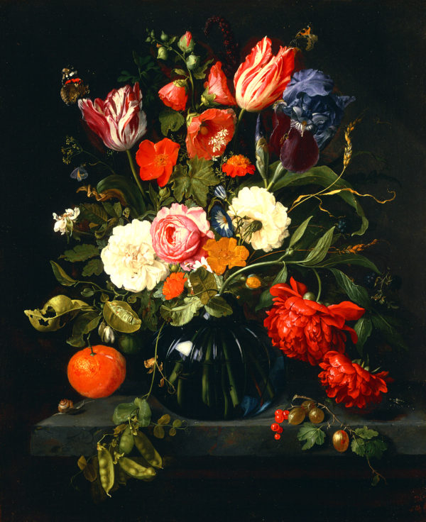 Jan Davidzoon de Heem "Vase of Flowers" Archival Digital Print (16" x 20" mat)-0