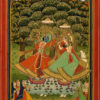 "Ladies Worship Krishna and Radha" Archival Digital Print (11" x 14" mat)-0