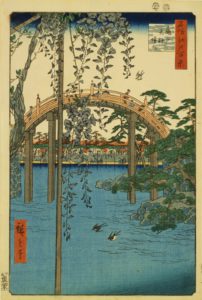 Hiroshige "Inside Kameido Tenjin Shrine" Archival Digital Print (11" x 14" mat) -0