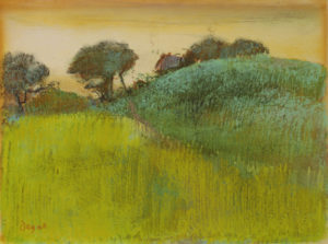 Degas "Wheat Field and Green Hill" Archival Digital Print (16" x 20" mat)-0