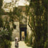 Stanislas-Victor-Édouard Lépine "A Courtyard on the Rue de la Fontinelle" Archival Digital Print (16 x 20 inch mat)-0
