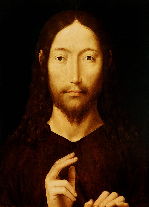 Hans Memling "Christ Giving His Blessing" Archival Digital Print (16 x 20 inch mat)-0