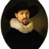 Rembrandt van Rijn "Portrait of a Bearded Man with a Wide-Brimmed Hat" Archival Digital Print (11 x 14 inch mat)-0