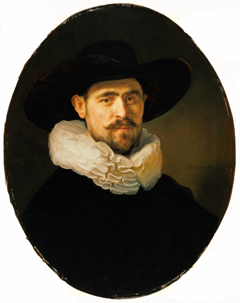 Rembrandt Van Rijn “Portrait Of A Bearded Man With A Wide-Brimmed Hat ...