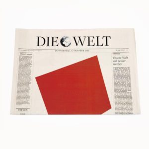 Die Welt German Newspaper: Ellsworth Kelly Artist's Commission-0